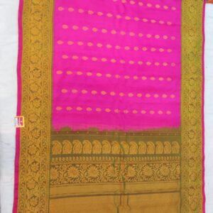 Gadwal Silk Saree Pink Green